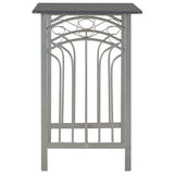 3 Piece Bar Set Wood and Steel Anthracite - Top-Down View