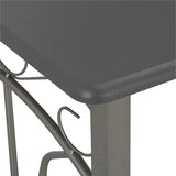 3 Piece Bar Set Wood and Steel Anthracite - 45-Degree Angle