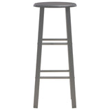 3 Piece Bar Set Wood and Steel Anthracite - Close-Up Angle