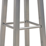 3 Piece Bar Set Wood and Steel Anthracite