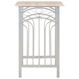 3 Piece Bar Set Wood and Steel - Top-Down View