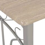 3 Piece Bar Set Wood and Steel - 45-Degree Angle
