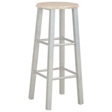 3 Piece Bar Set Wood and Steel - Rear View