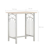 3 Piece Bar Set Wood and Steel - Low Angle