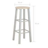 3 Piece Bar Set Wood and Steel - Extra Image