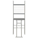 3 Piece Folding Dining Set with Storage Rack MDF and Steel Black
