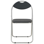 Folding Chairs 2 pcs Black Faux Leather