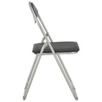 Folding Chairs 2 pcs Black Faux Leather