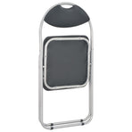 Folding Chairs 2 pcs Black Faux Leather