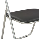 Folding Dining Chairs 2 pcs Black Faux Leather