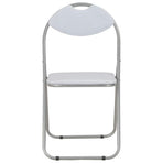 Folding Chairs 2 pcs White Faux Leather