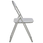 Folding Chairs 2 pcs White Faux Leather