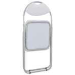 Folding Chairs 2 pcs White Faux Leather