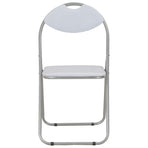 Folding Chairs 6 pcs White Faux Leather