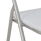 Folding Dining Chairs 6 pcs White Faux Leather