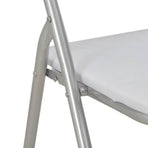 Folding Chairs 6 pcs White Faux Leather