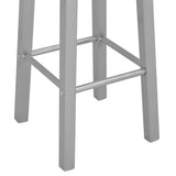 Bar Stools 2 pcs Silver MDF - 45-Degree Angle