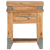 Bedside Cabinet 40x30x51 cm Solid Wood Acacia - Front View
