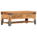 Coffee Table 110x52x45 cm Solid Wood Acacia - Close-Up Angle