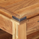 Coffee Table 110x52x45 cm Solid Wood Acacia - 45-Degree Angle