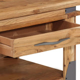 Coffee Table 110x52x45 cm Solid Wood Acacia - Close-Up Angle