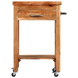 Kitchen Trolley 58x58x89 cm Solid Acacia Wood - Front View