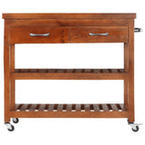 Kitchen Trolley 100x48x89 cm Solid Acacia Wood - Side View