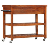 Kitchen Trolley 100x48x89 cm Solid Acacia Wood - 45-Degree Angle