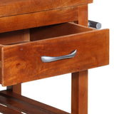 Kitchen Trolley 100x48x89 cm Solid Acacia Wood - Close-Up Angle