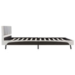 Bed Frame without Mattress Grey and White 137x187 cm Double