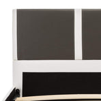 Bed Frame without Mattress Grey and White 137x187 cm Double