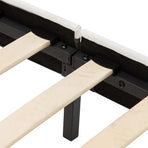 Bed Frame without Mattress Grey and White 137x187 cm Double