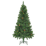 Artificial Christmas Tree with Pine Cones Green 150 cm - Front View