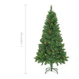 Artificial Christmas Tree with Pine Cones Green 150 cm - Low Angle