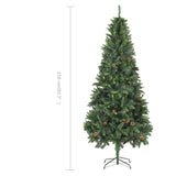 Artificial Christmas Tree with Pine Cones Green 210 cm - Low Angle