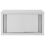 Kitchen Wall Cabinet with Sliding Doors 90x40x50 cm Stainless Steel - 45-Degree Angle
