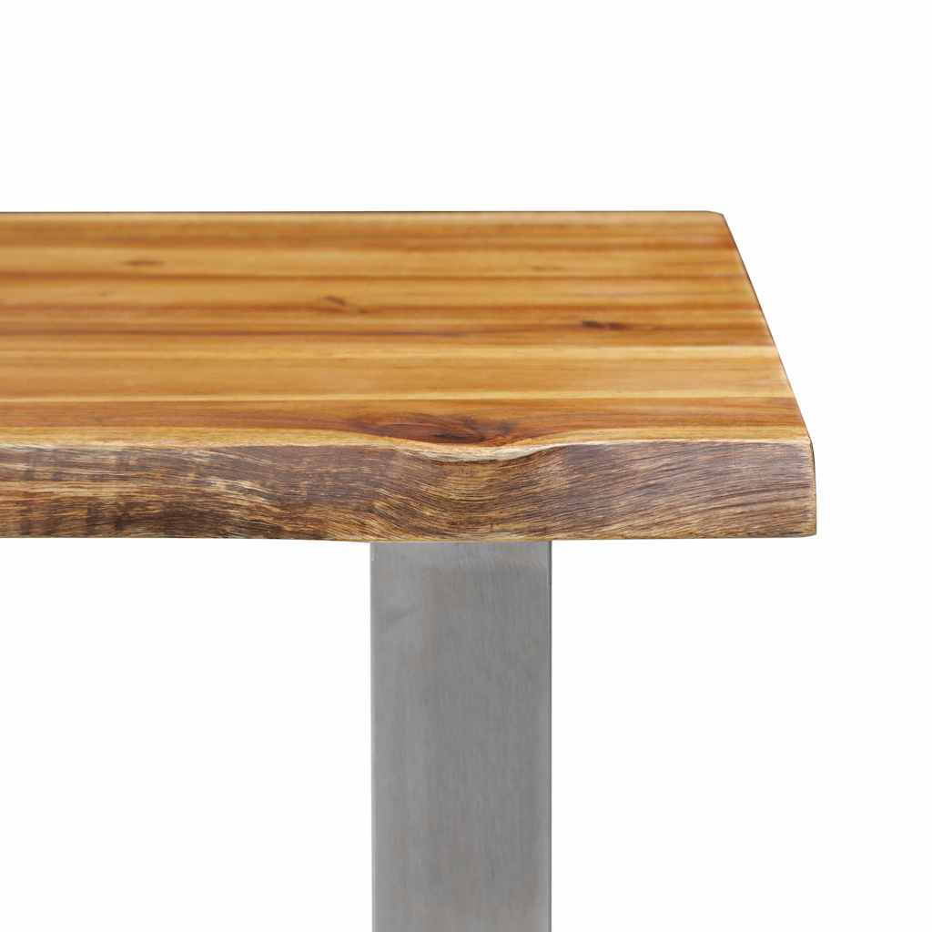 Bench 140 cm Solid Acacia Wood and Stainless Steel