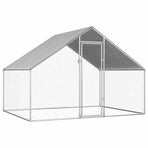 Outdoor Chicken Cage 2,75x2x1,92 m Galvanised Steel