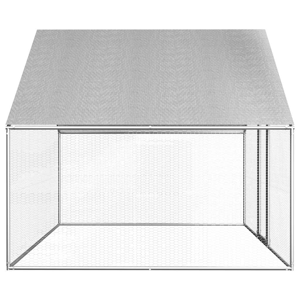 Outdoor Chicken Cage 2.75x2x1.92 m Galvanised Steel