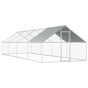 Outdoor Chicken Cage 2,75x8x1,92 m Galvanised Steel