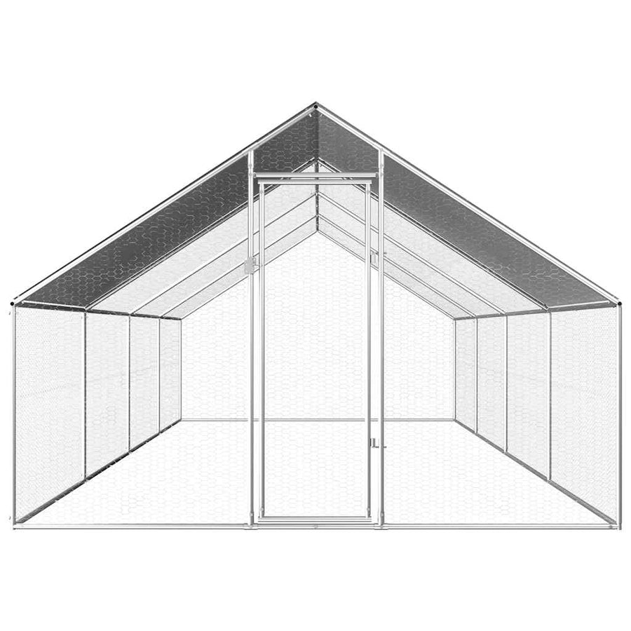 Outdoor Chicken Cage 2,75x8x1,92 m Galvanised Steel