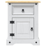 Bedside Cabinet Mexican Pine Corona Range White 53x39x67 cm - Top-Down View