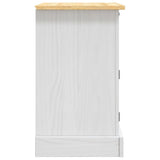 Bedside Cabinet Mexican Pine Corona Range White 53x39x67 cm - 45-Degree Angle