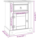 Bedside Cabinet Mexican Pine Corona Range White 53x39x67 cm - Extra Image