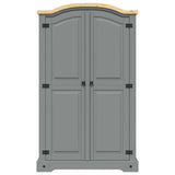 Wardrobe Mexican Pine Corona Range 2 Doors Grey