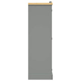 Wardrobe Mexican Pine Corona Range 2 Doors Grey - Top-Down View