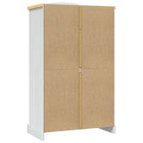 Wardrobe Mexican Pine Corona Range 2 Doors White - 45-Degree Angle
