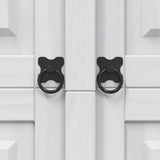 Wardrobe Mexican Pine Corona Range 2 Doors White - Close-Up Angle