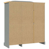 Wardrobe Mexican Pine Corona Range 3 Doors Grey - 45-Degree Angle