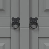 Wardrobe Mexican Pine Corona Range 3 Doors Grey - Close-Up Angle